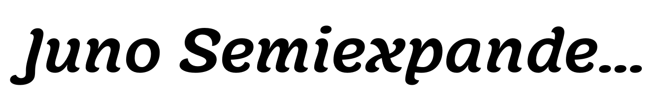 Juno Semiexpanded Bold Italic